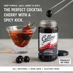 Collins Cocktail Cherries & Garnish