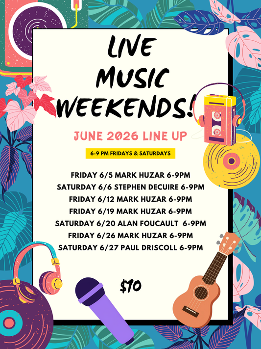 Live Music Weekend Line Up June 2026