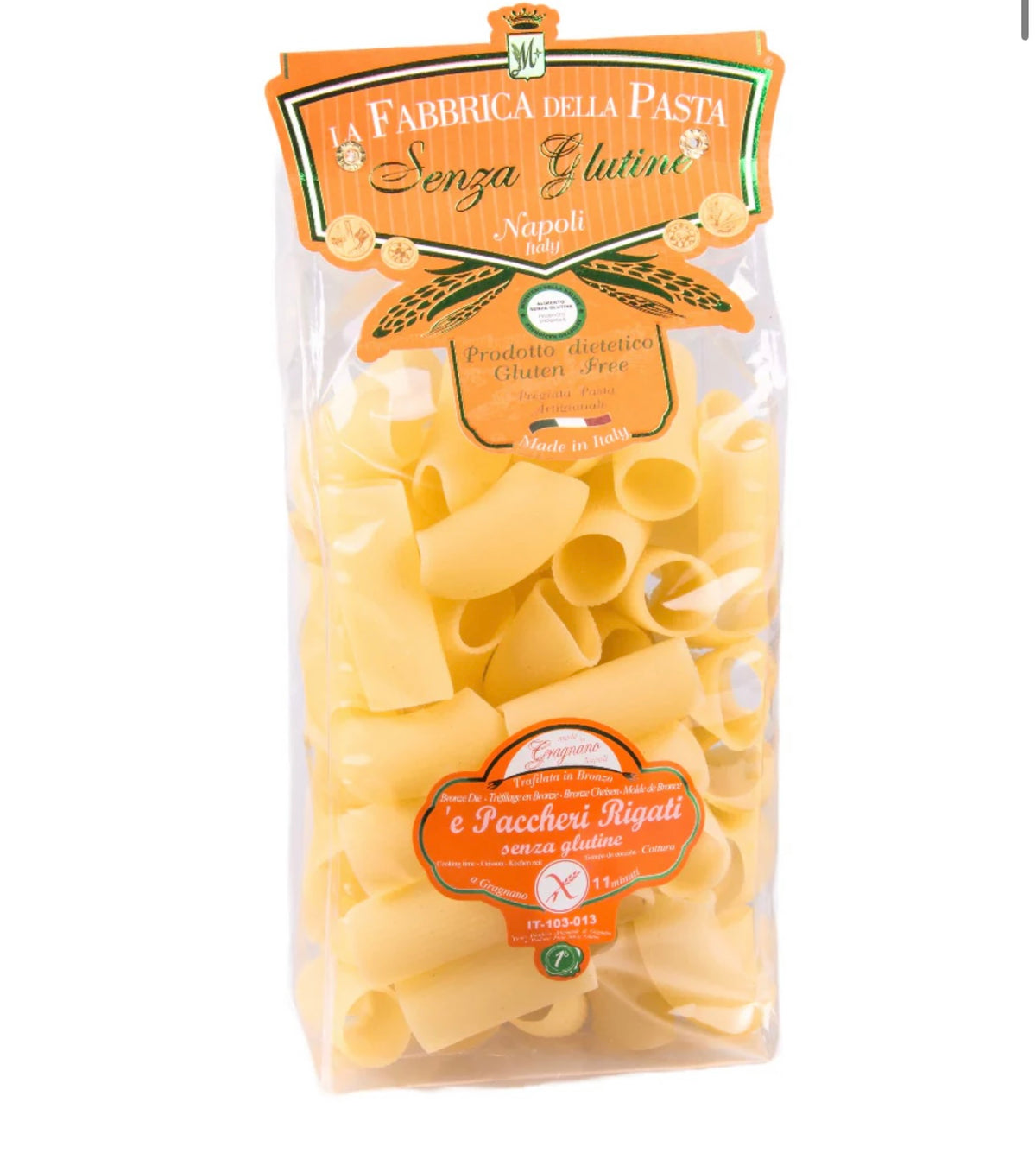 Gluten Free Paccheri Rigati